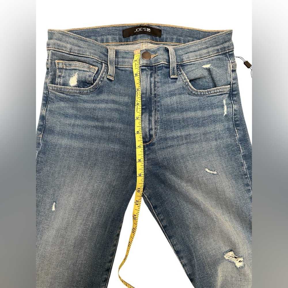 JOE’S Jeans Mid Rise Crop Boot Raw Hem in Color Portsmount Blue Women Sz 26 NWT - Picture 4 of 7